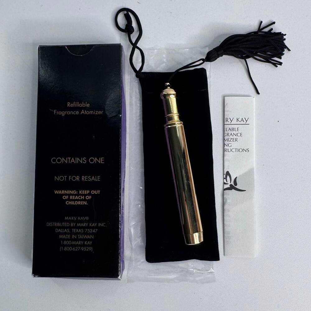 Vintage Mary Kay Refillable Perfume Atomizer Purse Travel Metal